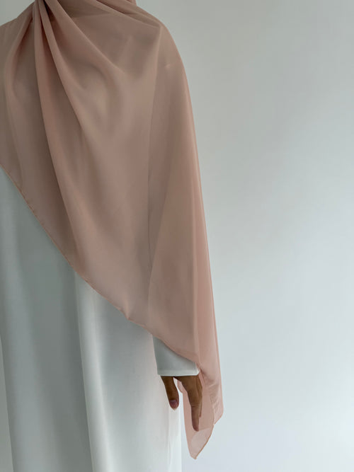 Large Chiffon hijaab: Blush