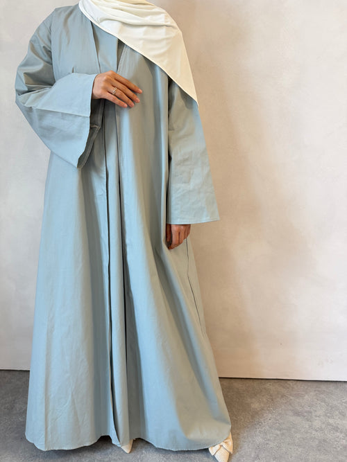 Blue-mist Cotton abayah set