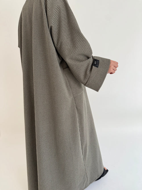 Checkered Wool Open abayah