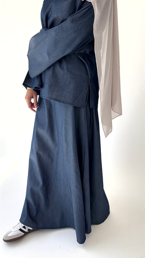 Denim co-ord skirt set