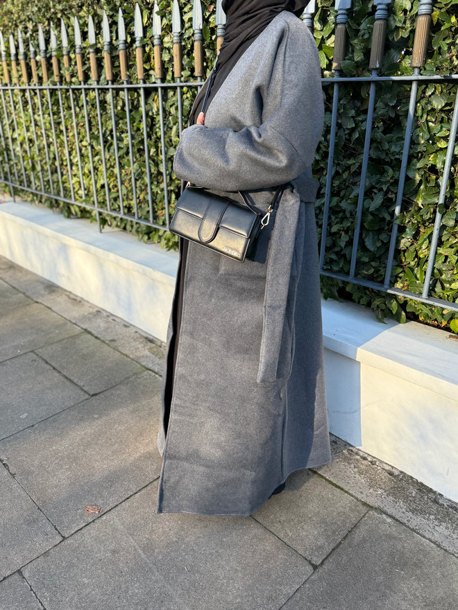 Grey Wool Coat abayah