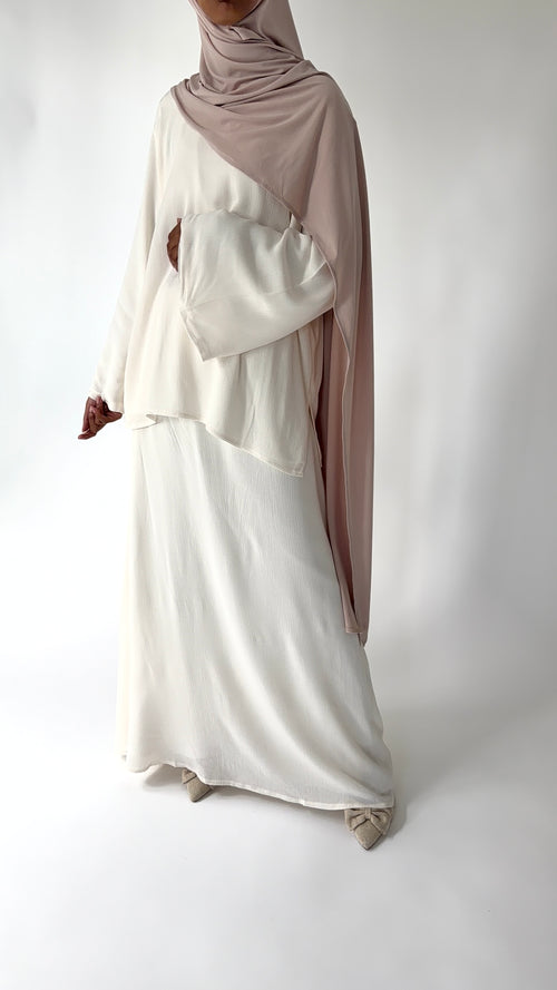 Ivory viscose Skirt set