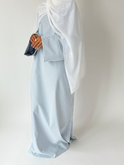 Baby blue stripe Abayah