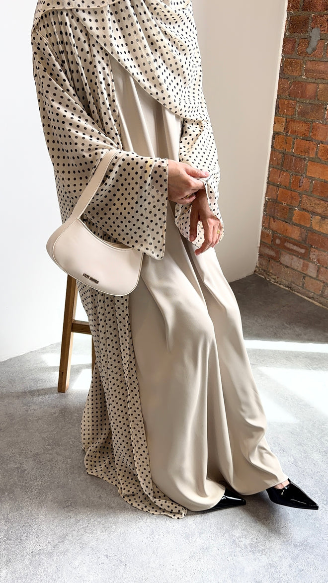 Beige polka-dot 2-piece Set