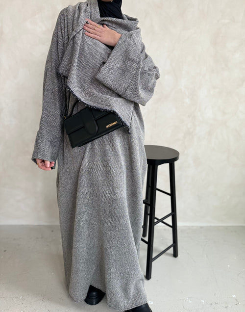 Tweed Grey abayah set