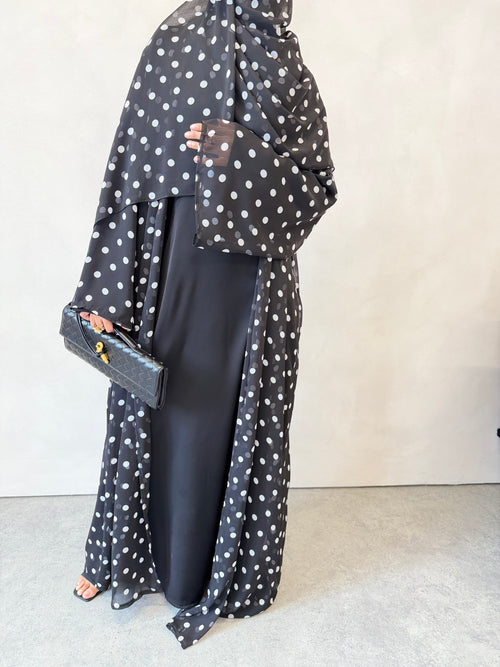 Black polka-dot 2-piece Set