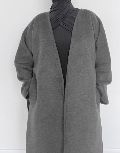 Grey Wool Coat abayah