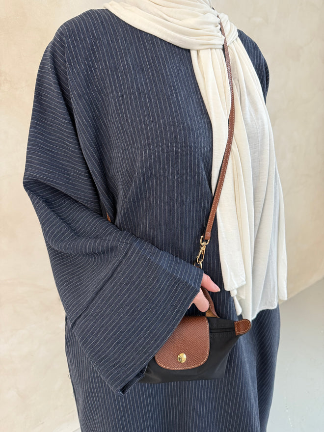 Navy League Stripe abayah