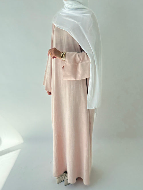 Blush Linen abayah