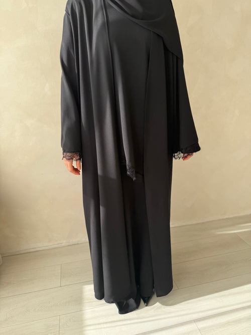 Black-swan Lace Open abayah