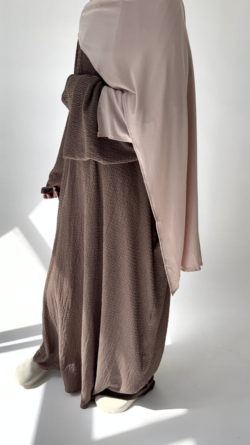 Textured Mocha Dress