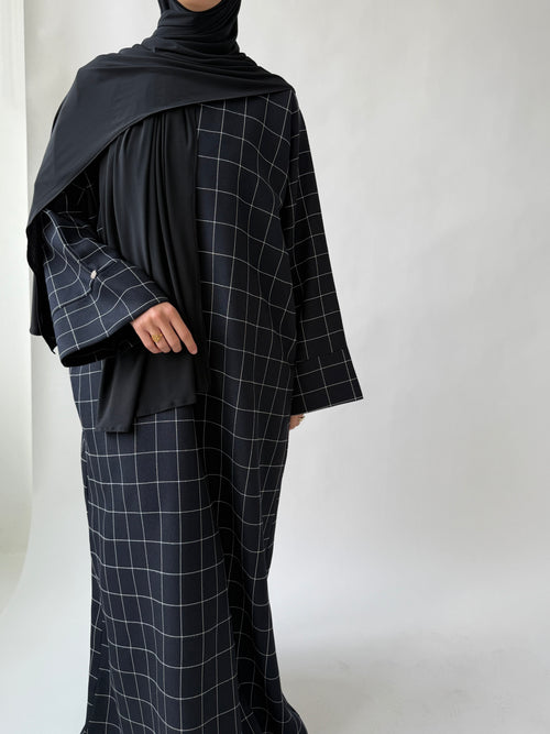 BLUE GRID ABAYAH 2.0