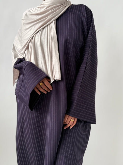 Plum Pinstripe abayah 2.0
