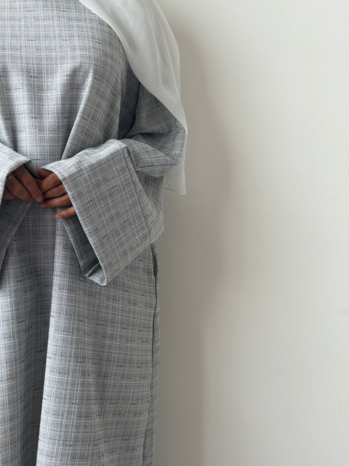 Printed grey abayah