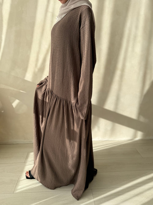 Truffle ruched hem dress