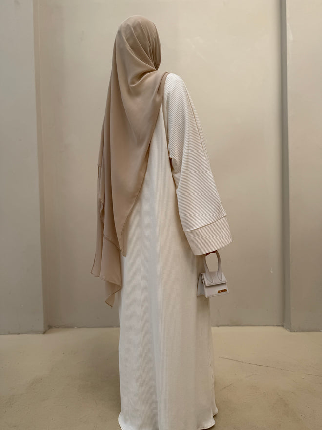 Dania Ribbed abayah: Cloud