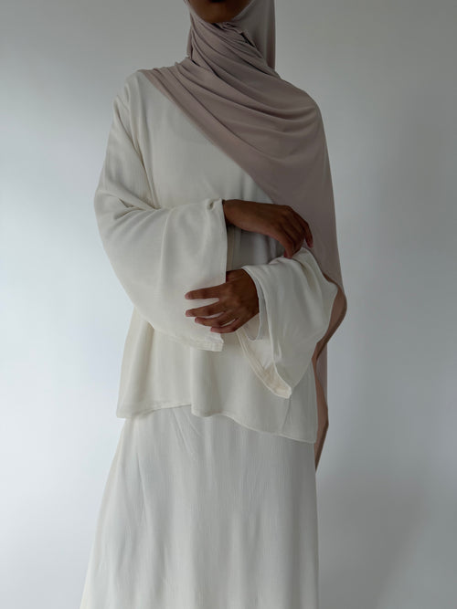 Ivory viscose Skirt set