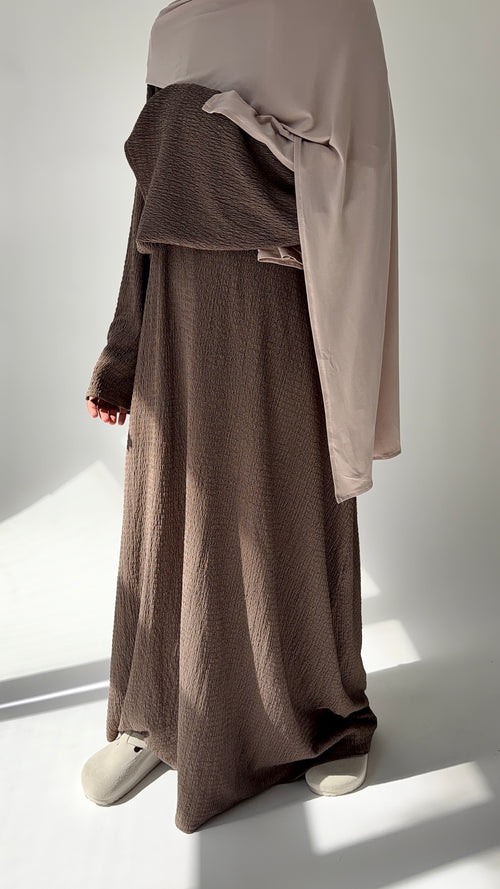 Textured Mocha Dress