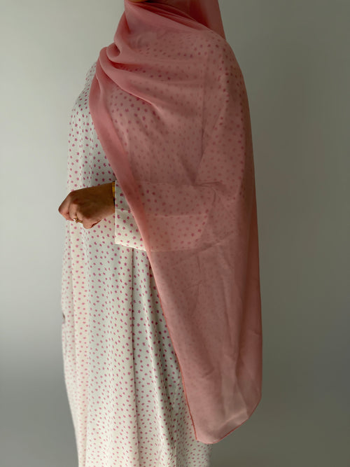 Pink floral print dress