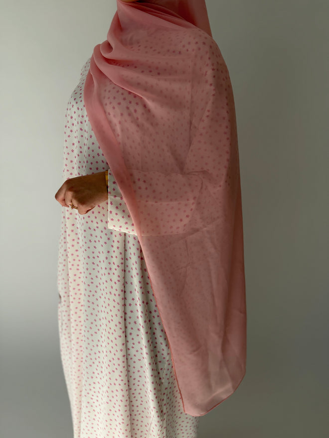 Pink floral print dress