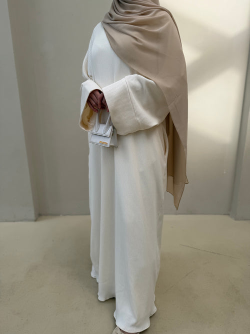 Dania Ribbed abayah: Cloud