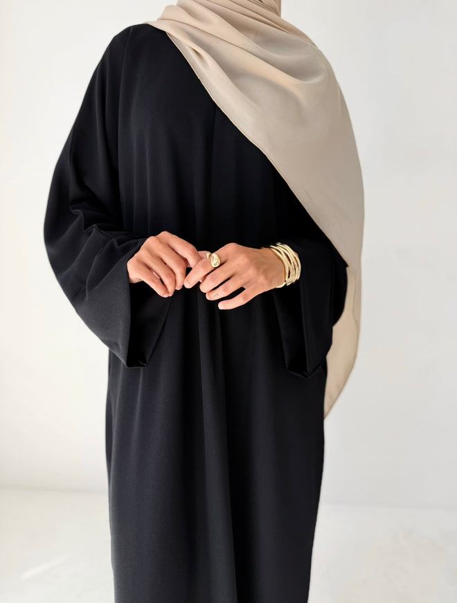 Spring basics: Black ZIP Abayah