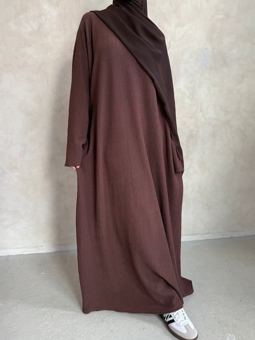 Textured chocolate Dress