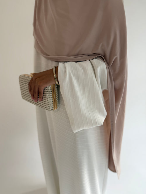 Ivory Ribbed Dress