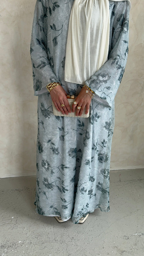 Blue Flower Lace Dress