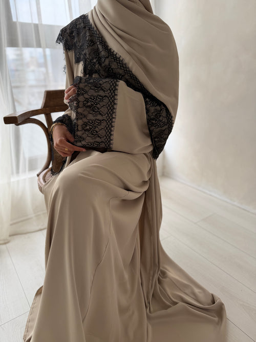 Rayaan Lace Abayah Set (3-piece Set)