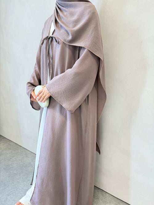 Mauve Bow abayah Set
