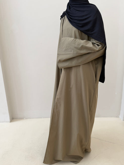 Khaki Cotton abayah set