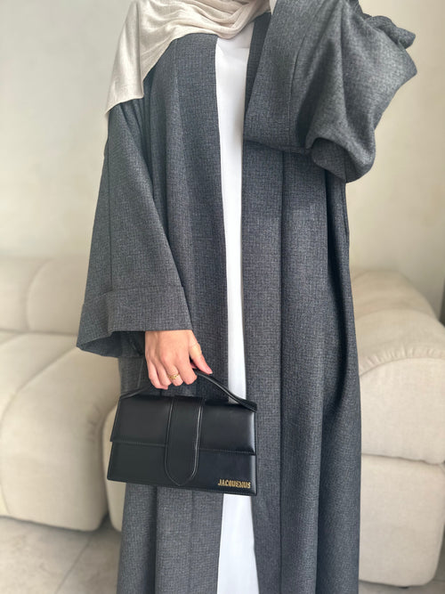 Autumn-grey coat abayah