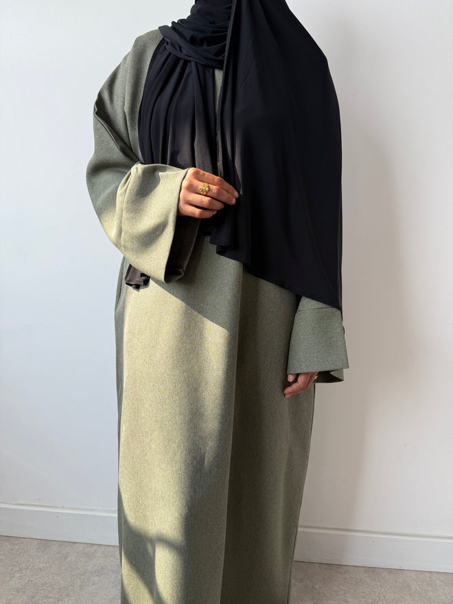 Khaki leaf abayah