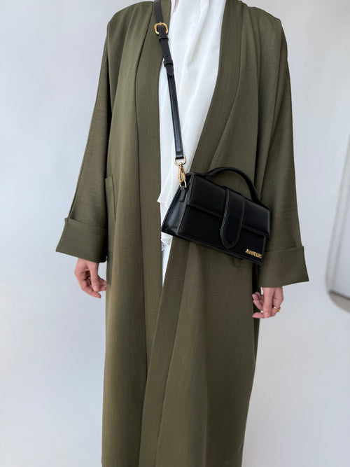 Premium Khaki Open Abayah