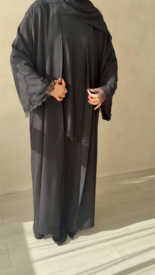 Black-swan Lace Open abayah