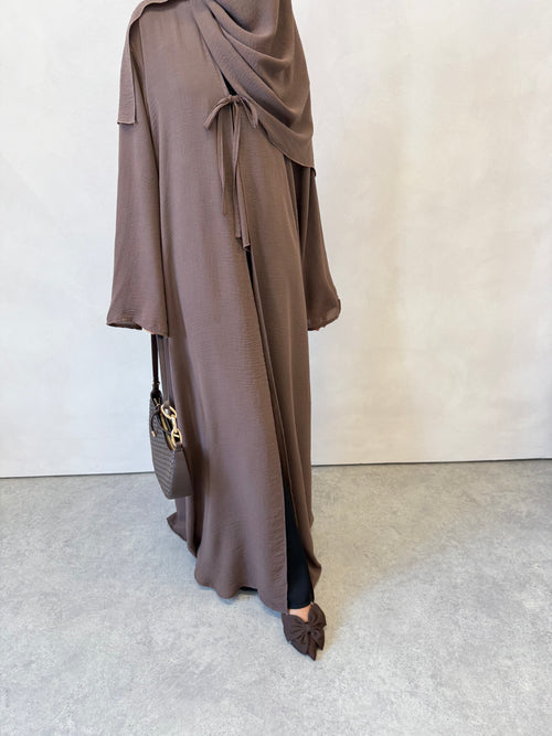 Mocha Bow abayah Set