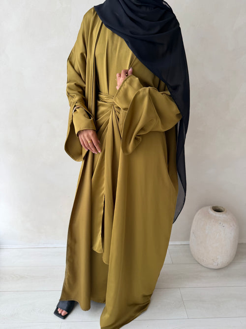 ZAHRA wrap 3-piece set: Olive
