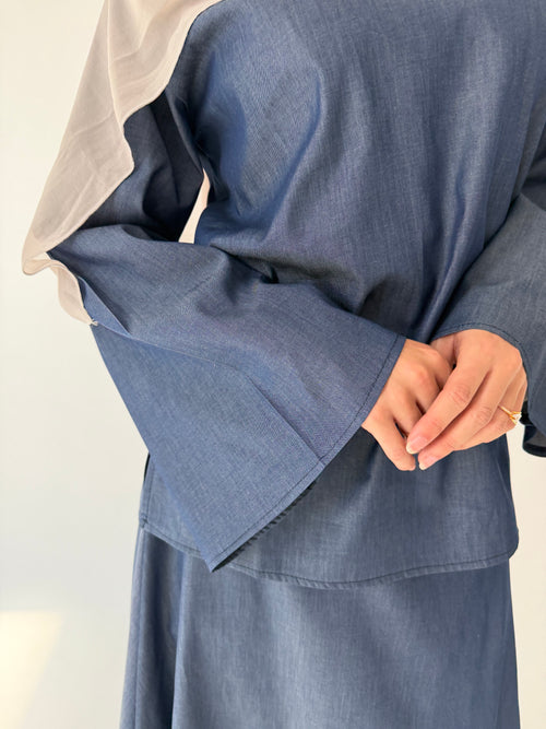 Denim co-ord skirt set