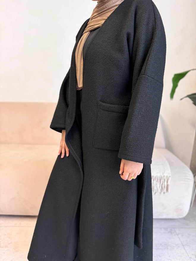 Black Wool Coat abayah