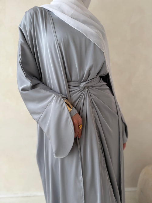 ZAHRA wrap 3-piece set: Sliver