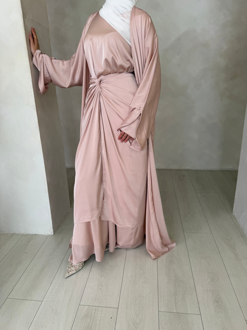 ZAHRA wrap 3-piece set: Blush