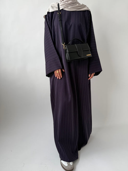 Plum Pinstripe abayah 2.0