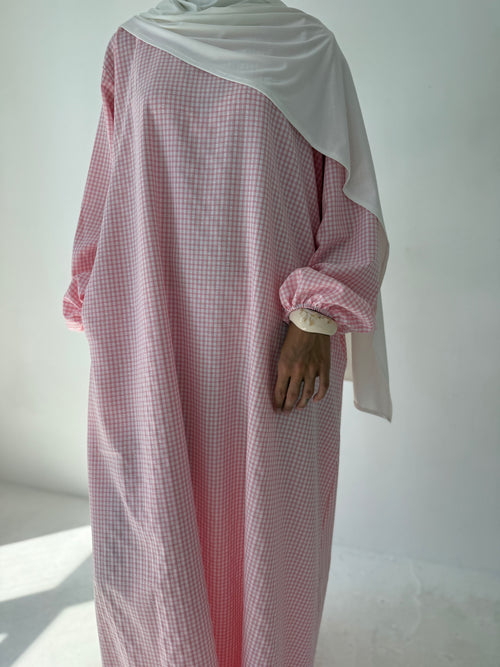 Pink checkered Dress