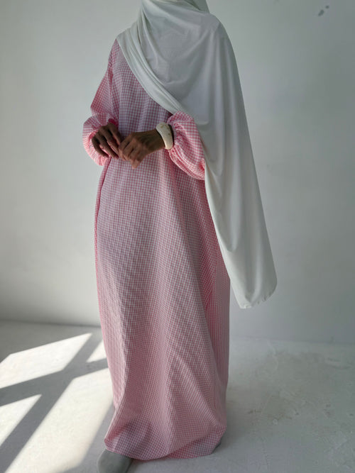 Pink checkered Dress