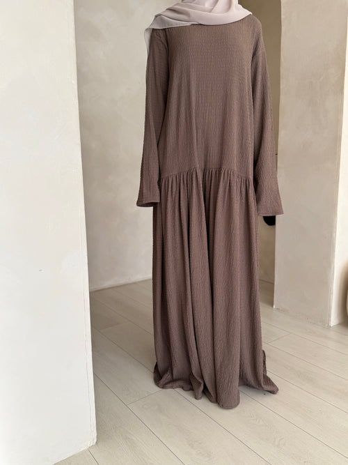 Truffle ruched hem dress