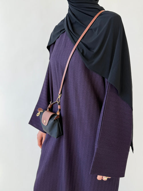 Plum Pinstripe abayah