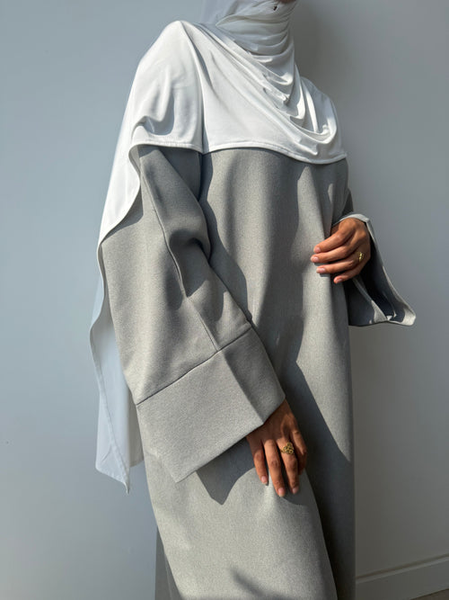Pastel grey abayah