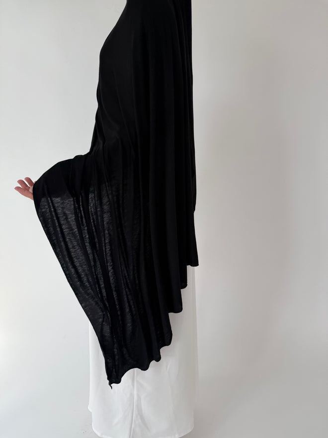 XL Black jersey hijab