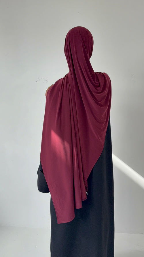 Burgundy Premium Jersey Hijaab